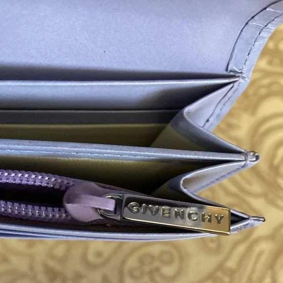 Givenchy Beautiful Lavender Natural Leather Long Wallet with COA. - Picture 11 of 15